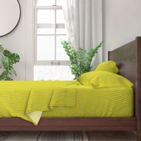 Blue Narrow Mattress Ticking on Yellow Custom Order