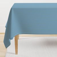 Yellow Narrow Mattress Ticking on Blue Custom Order