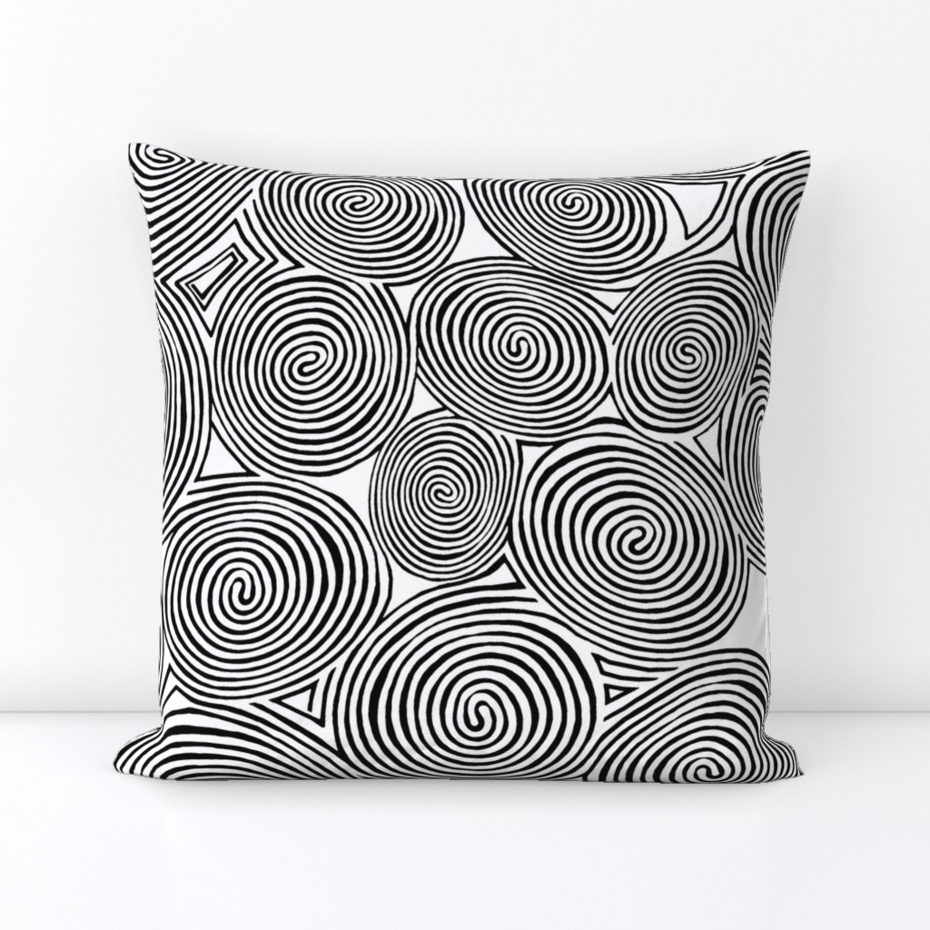 spirals-black white op art
