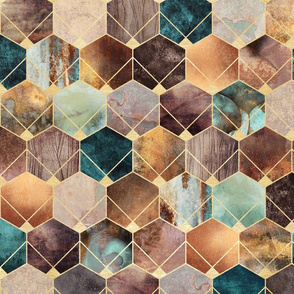 Natural Hexagons - Medium