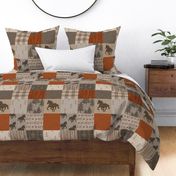 Wild Horses Patchwork - Rust, tan and brown