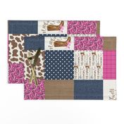 Western//Sleep Well Little Cowgirl - Wholecloth Cheater Quilt - Rotated