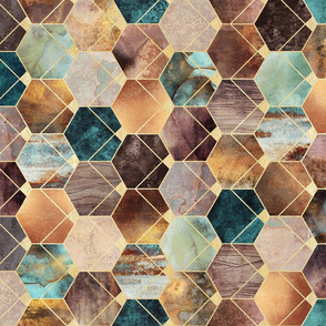 Natural Hexagons - Rotated