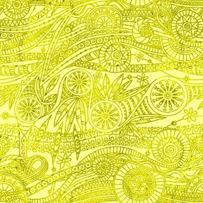 Batik Doodle in Olive