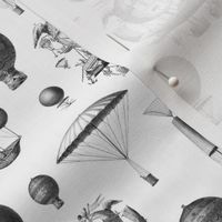 Vintage Balloons - Black and White