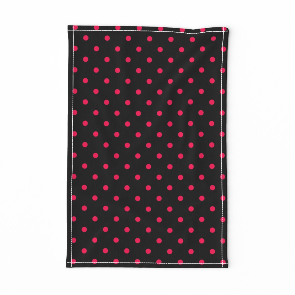 Black Licorice and Hot Pink Polka Dots