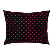 Black Licorice and Hot Pink Polka Dots