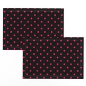 Black Licorice and Hot Pink Polka Dots