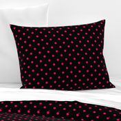 Black Licorice and Hot Pink Polka Dots