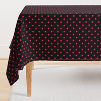 Black Licorice and Hot Pink Polka Dots