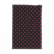 Black Licorice and Hot Pink Polka Dots