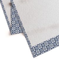 Mini Daisy Tile - Spanish Blue