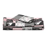 Horse Patchwork - Pink and And Black -Wild and Free Horses