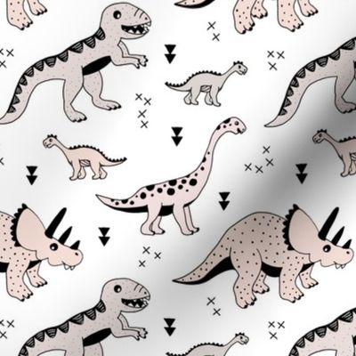 Cool Scandinavian kids dino friends dinosaur pattern gender neutral