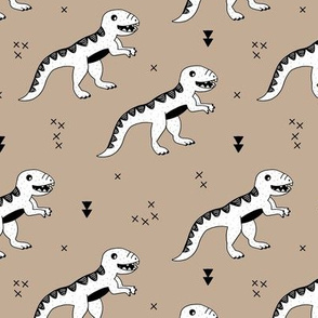 Cool tyrannosaurus dinosaurs history theme for kids brown beige