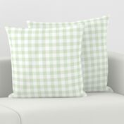 3/4" Soft Green Gingham: Mossy Green Gingham, Green Buffalo Plaid