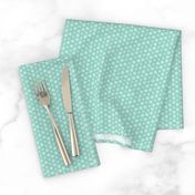 Mint Aqua Green Spots Polka Dots Math || Nautical Quilt Coordinate _ Miss Chiff Designs 