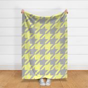 18-04B Jumbo Houndstooth Butter Yellow and Gray  _ Miss Chiff Designs 