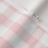 3/4" Millennial Pink Gingham: Light Pink Buffalo Check, Buffalo Plaid