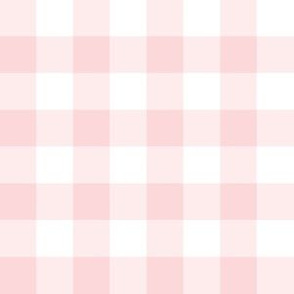 3/4" Millennial Pink Gingham: Light Pink Buffalo Check, Buffalo Plaid