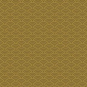 Small Japanese-Style Ripple - Brown and Gold