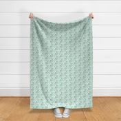 Mermaid Lullaby (mint, navy, coral gold) MICRO