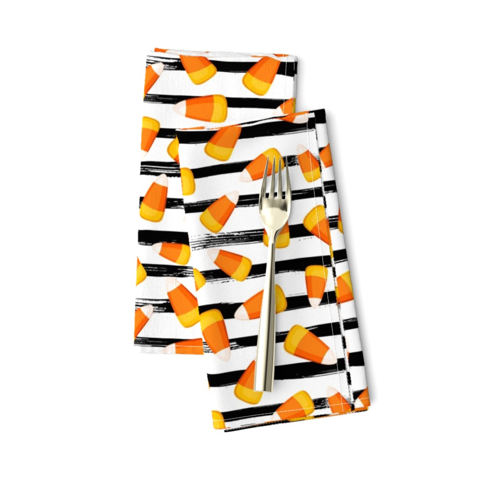 8" Candy Corn // Black and White Stripes