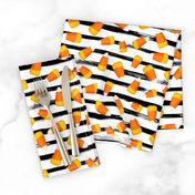 8" Candy Corn // Black and White Stripes