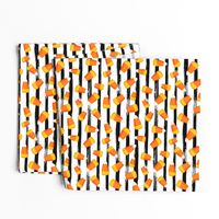 8" Candy Corn // Black and White Stripes