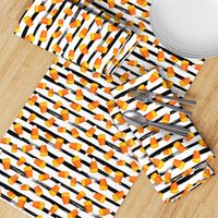 8" Candy Corn // Black and White Stripes