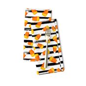 8" Candy Corn // Black and White Stripes