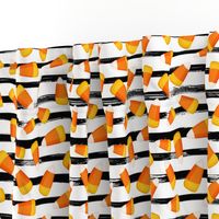 8" Candy Corn // Black and White Stripes