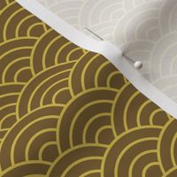 Japanese-Style Ripple - Brown and Gold