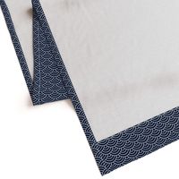 Japanese-Style Ripple - White on Navy