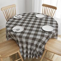 Textured Buffalo plaid- dark brown and grey 