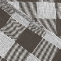 Textured Buffalo plaid- dark brown and grey 