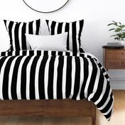 Basic vertical stripes monochrome circus theme black and white  XL Jumbo