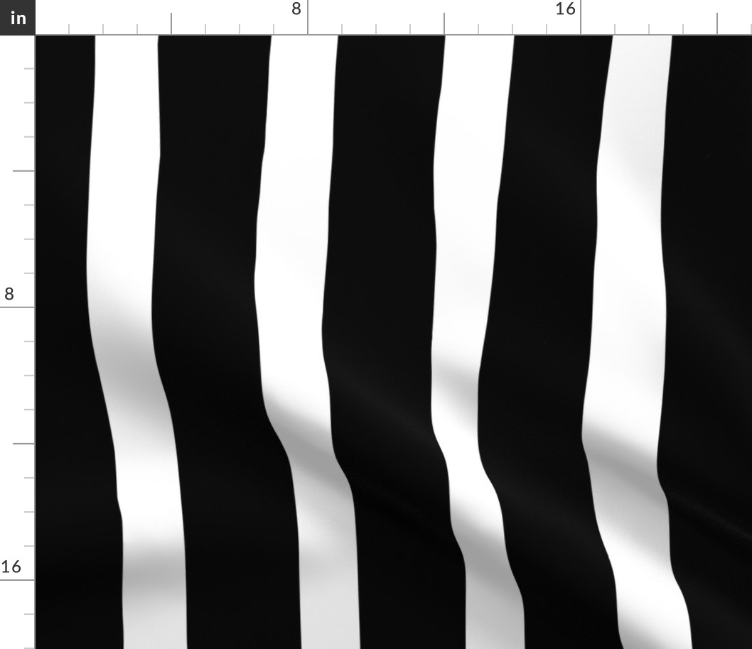 Basic vertical stripes monochrome circus theme black and white  XL Jumbo