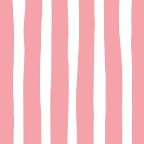Basic vertical stripes monochrome circus theme soft pastel pink