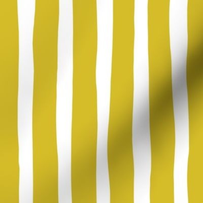 Basic vertical stripes monochrome circus theme mustard yellow