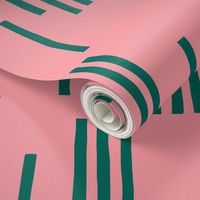 Basic stripes and strokes monochrome circus theme green pink