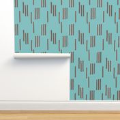 Basic stripes and strokes monochrome circus theme blue and bark brown