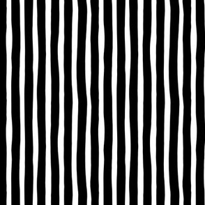 Basic vertical stripes monochrome circus theme black and white Small