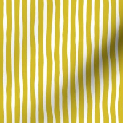 Basic vertical stripes monochrome circus theme mustard yellow SMALL