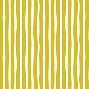 Basic vertical stripes monochrome circus theme mustard yellow SMALL