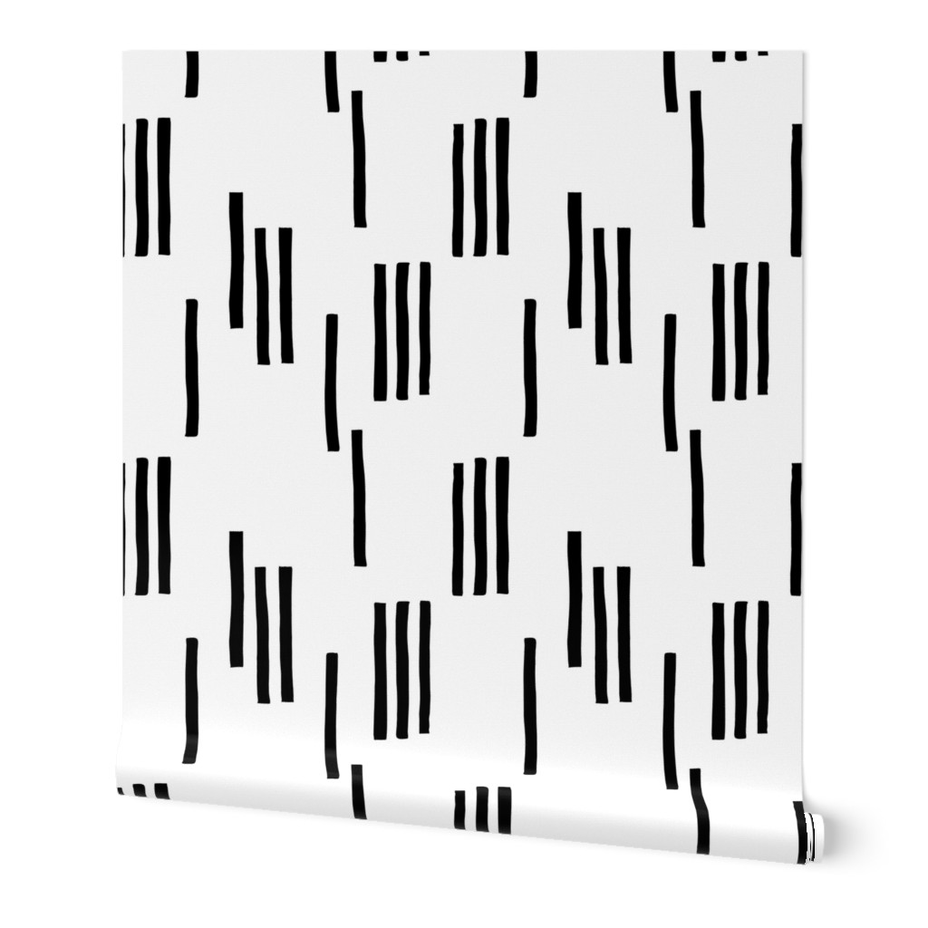 Basic stripes and strokes monochrome circus theme black and white  SMALL