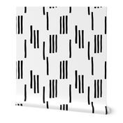 Basic stripes and strokes monochrome circus theme black and white  SMALL