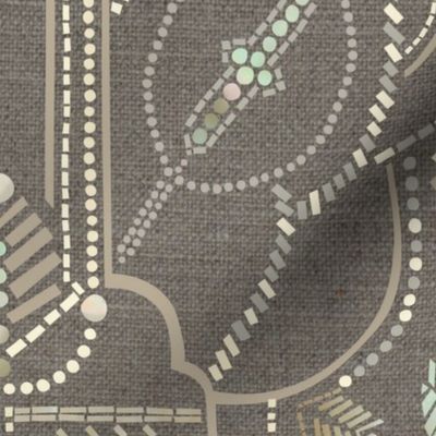 Ornamental Beaded Deco {Grey} - large scale