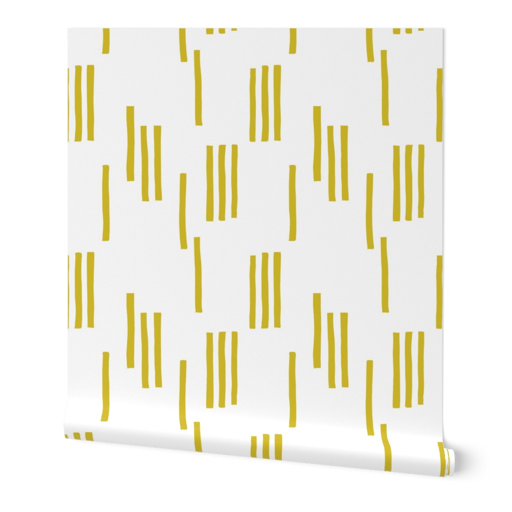 Basic stripes and strokes monochrome circus theme yellow SMALL
