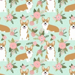 corgi d quilting coordinates dog breed florals fabric 